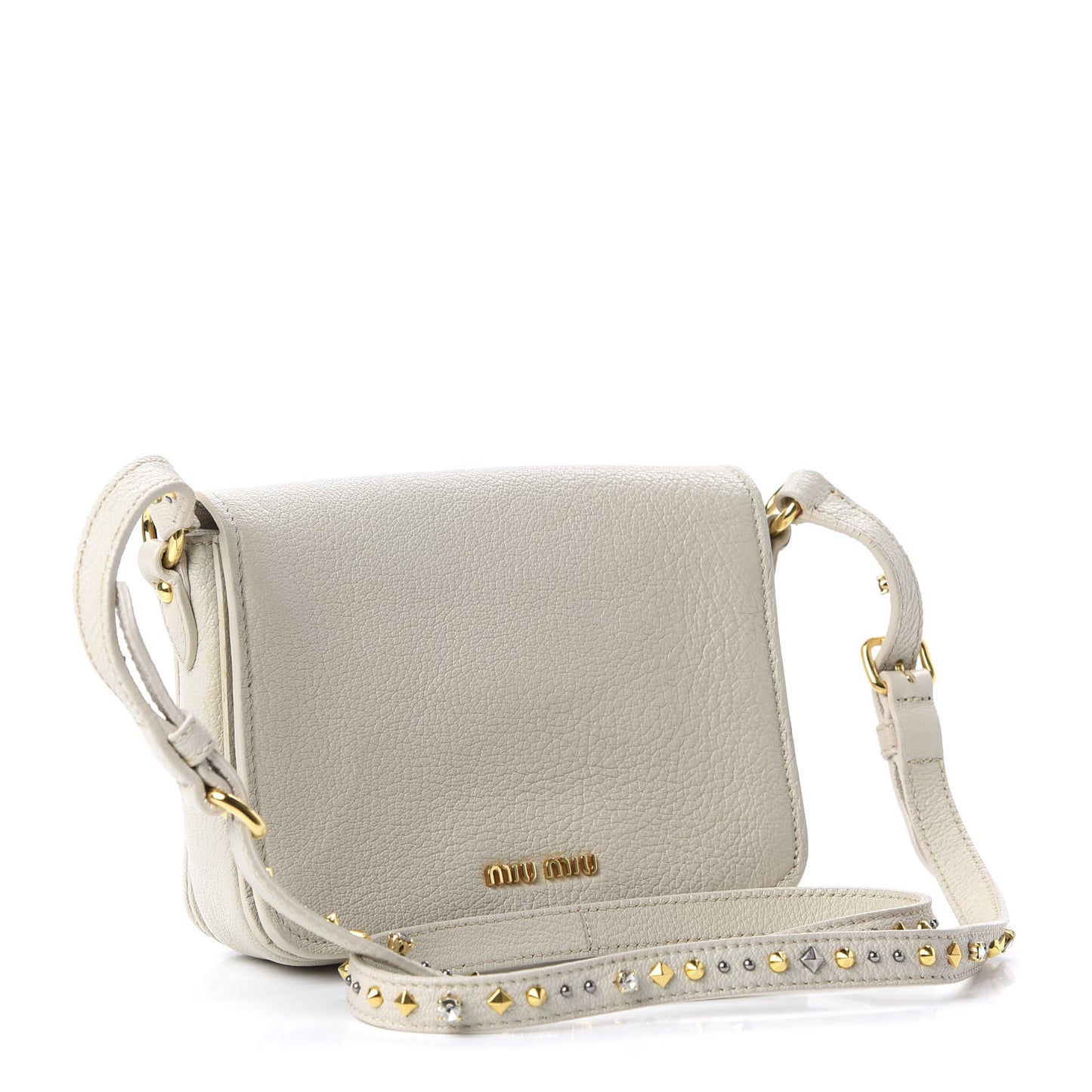 Madras Jeweled Crossbody Bag White