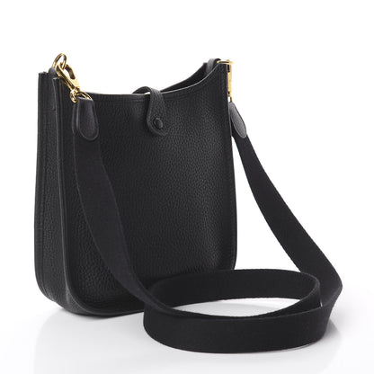 Hermes Taurillon Clemence Evelyne TPM Black 2 of 8