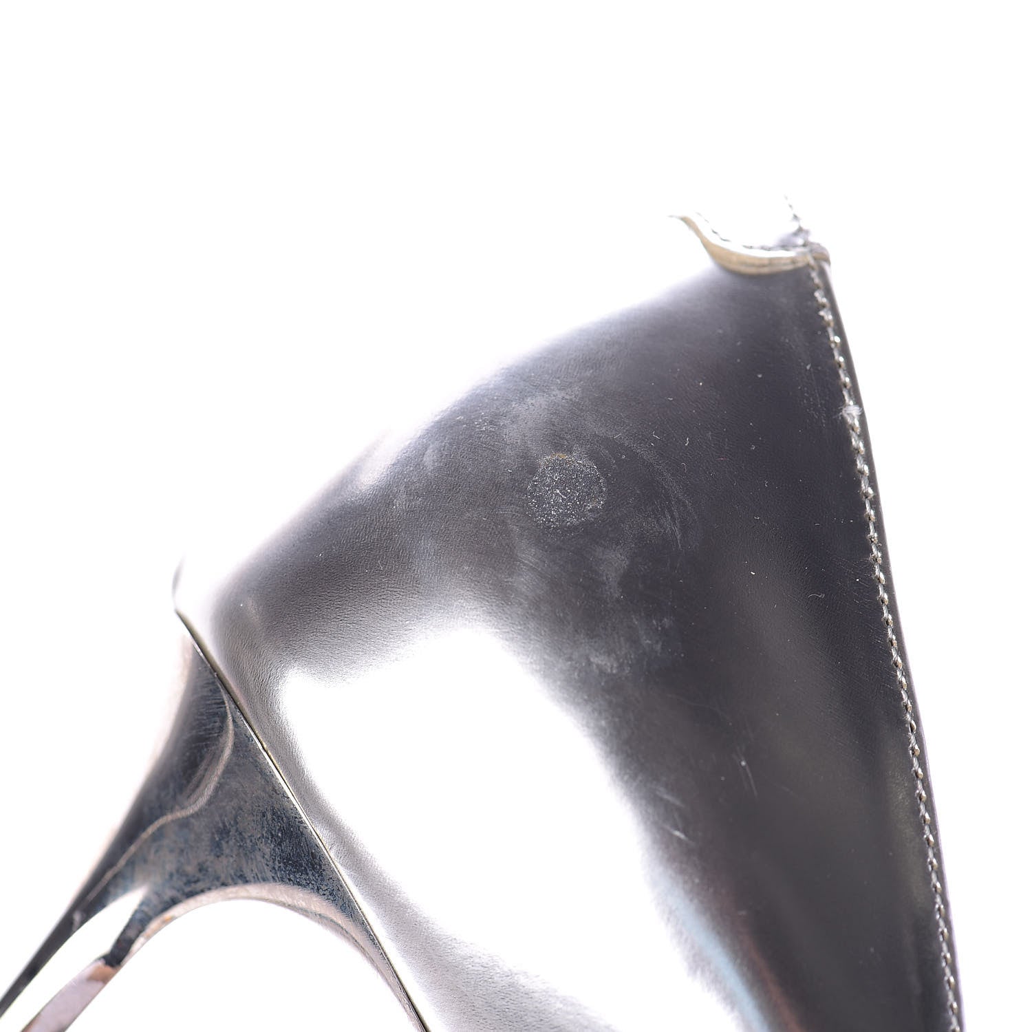 Jimmy Choo Mirror Calfskin Romy 85 Pumps 37.5 Silver 12 of 13