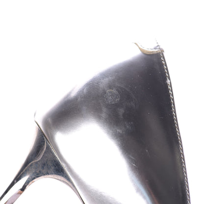 Jimmy Choo Mirror Calfskin Romy 85 Pumps 37.5 Silver 12 of 13