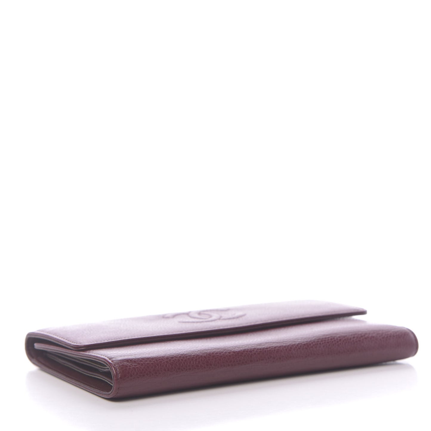 Caviar Timeless CC Large Flap Wallet Burgundy
