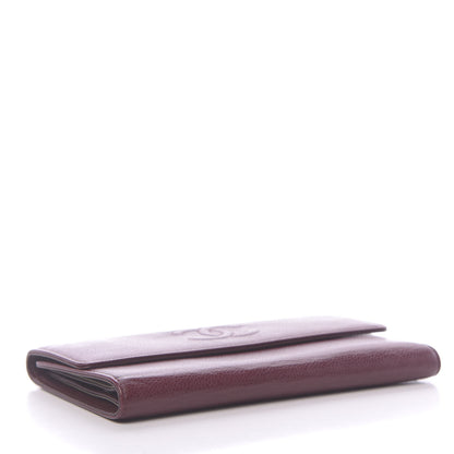 Chanel Caviar Timeless CC Large Flap Wallet Burgundy 4 of 10
