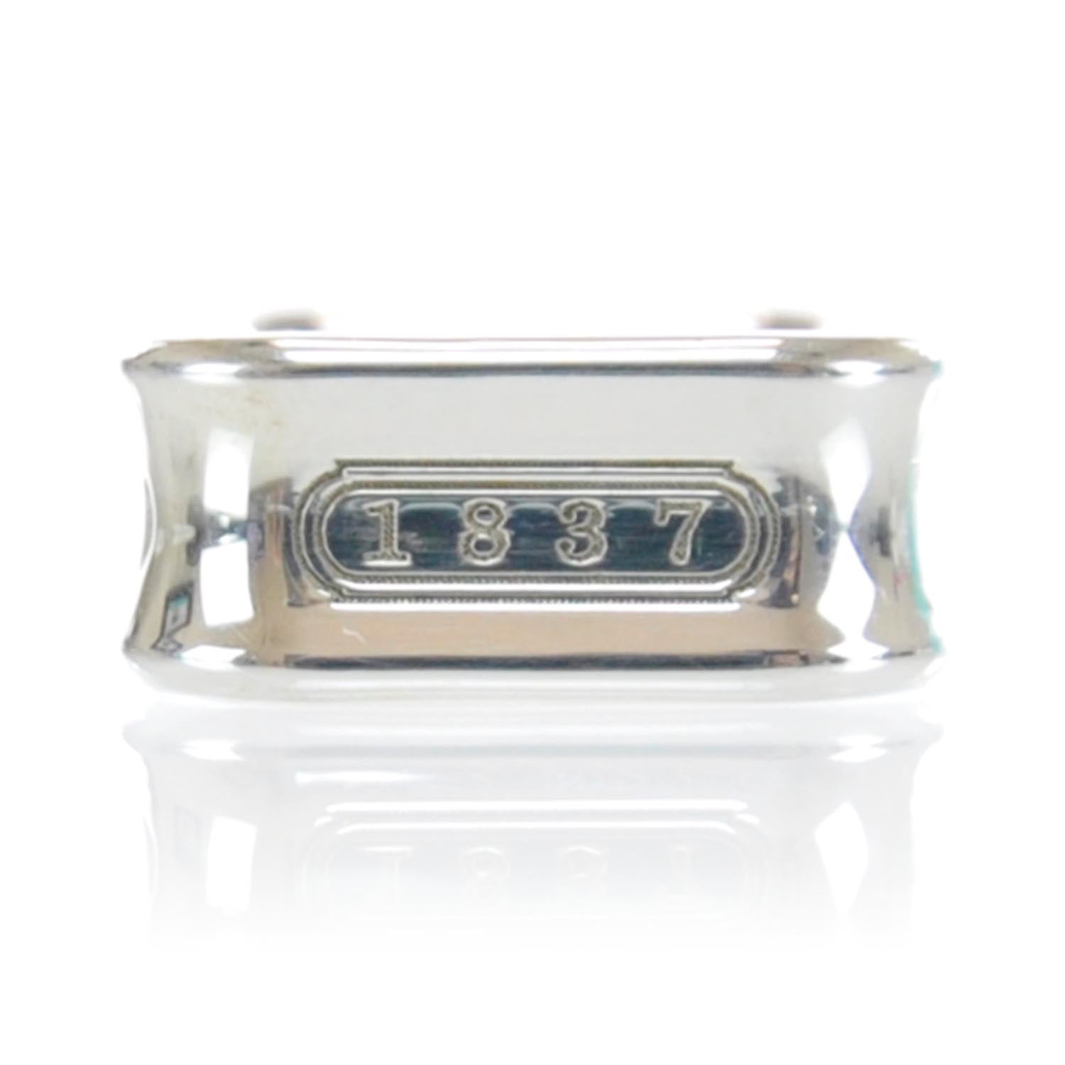 Tiffany Sterling Silver 1837 Square Ring 5 3 of 7