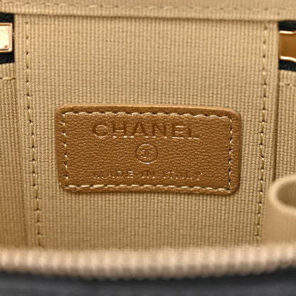 Chanel Lambskin Quilted Mini Pearl Crush Vanity Case With Chain Black 6 of 11