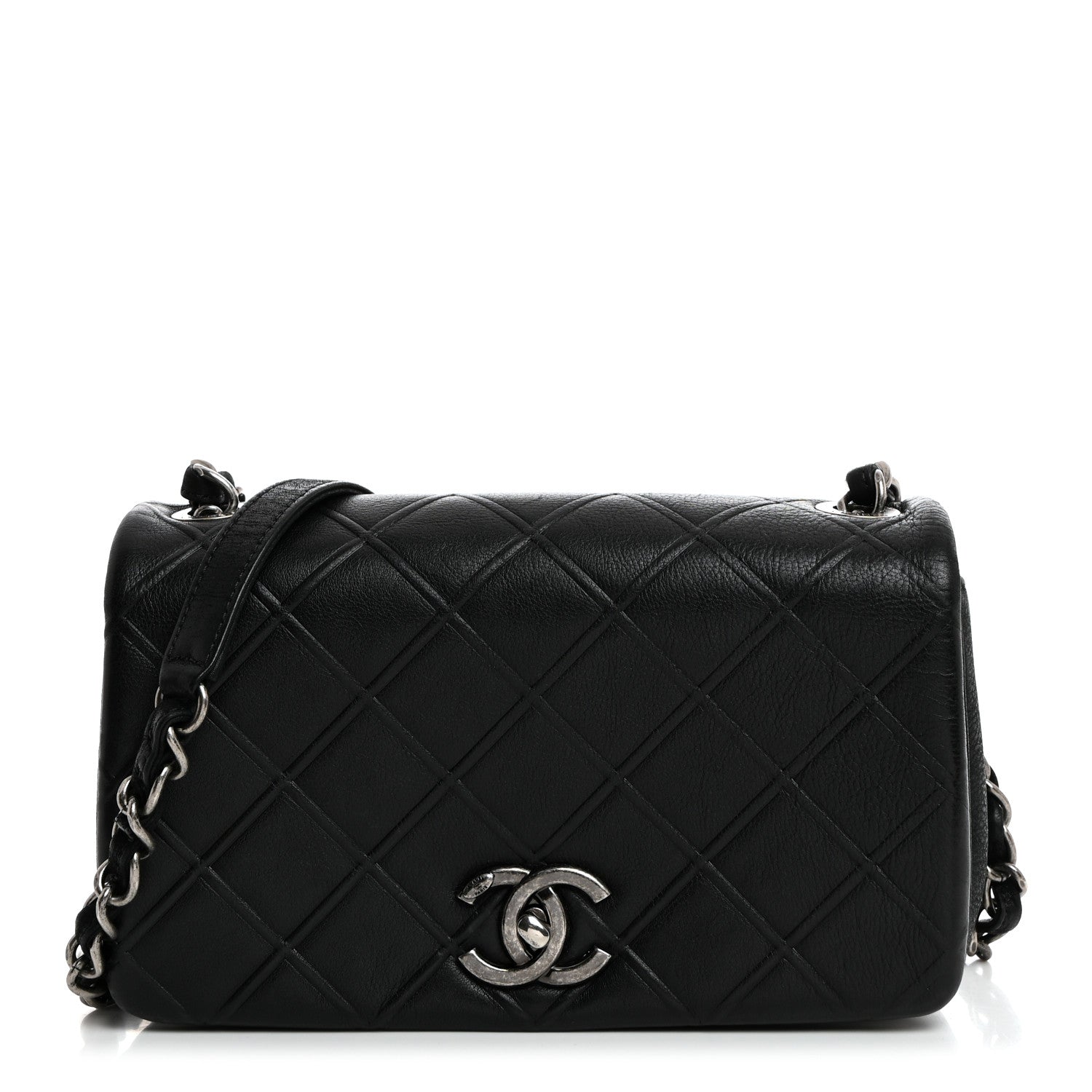 Chanel Calfskin Diamond Embossed Small New Chic Flap Black 1 of 10