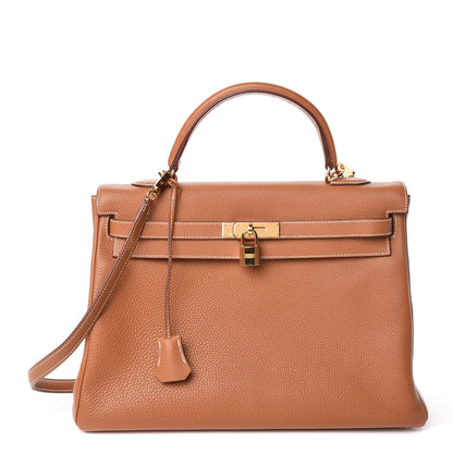 Hermes Togo Kelly Retourne 35 Gold 1 of 11