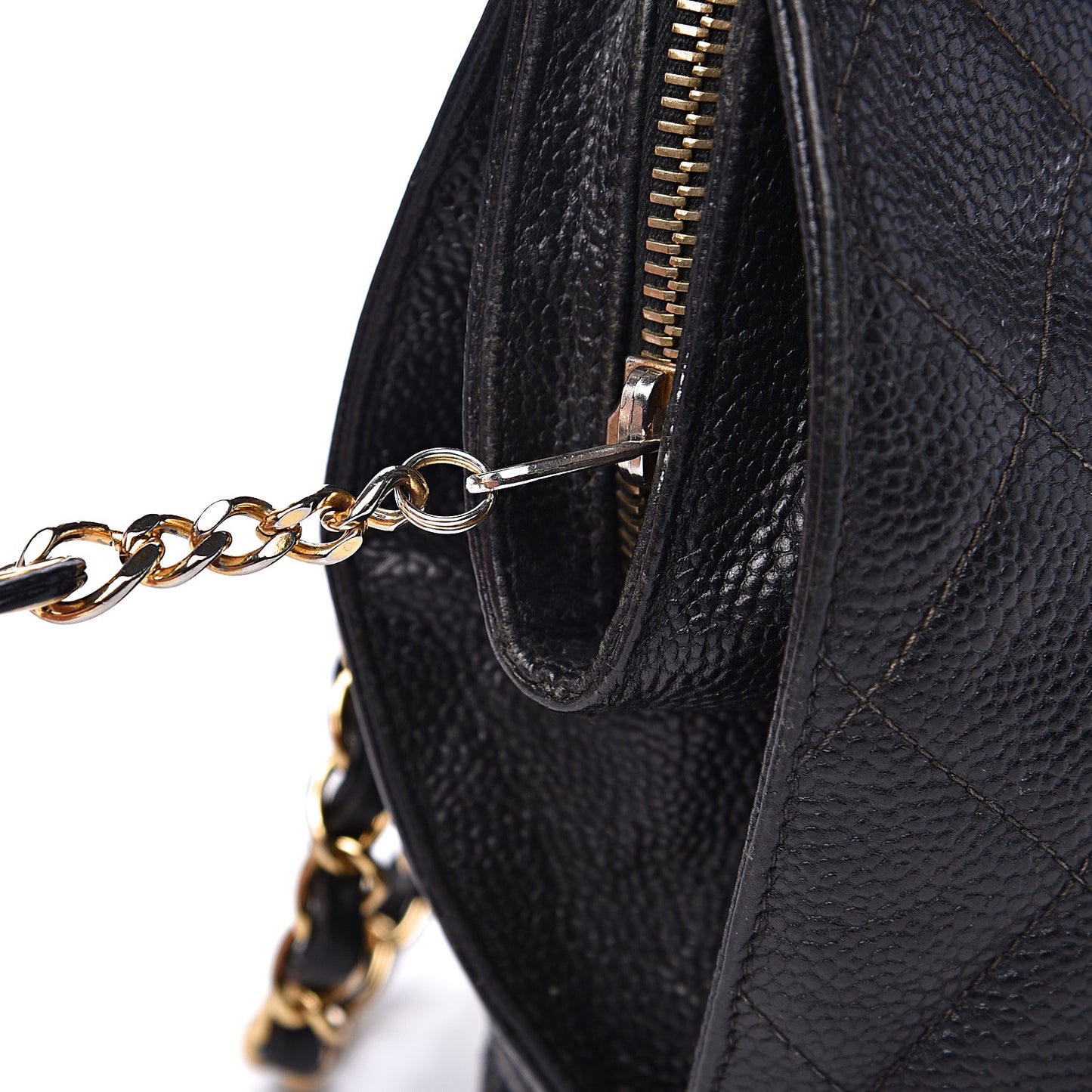 Caviar Quilted Shoulder Bag Black