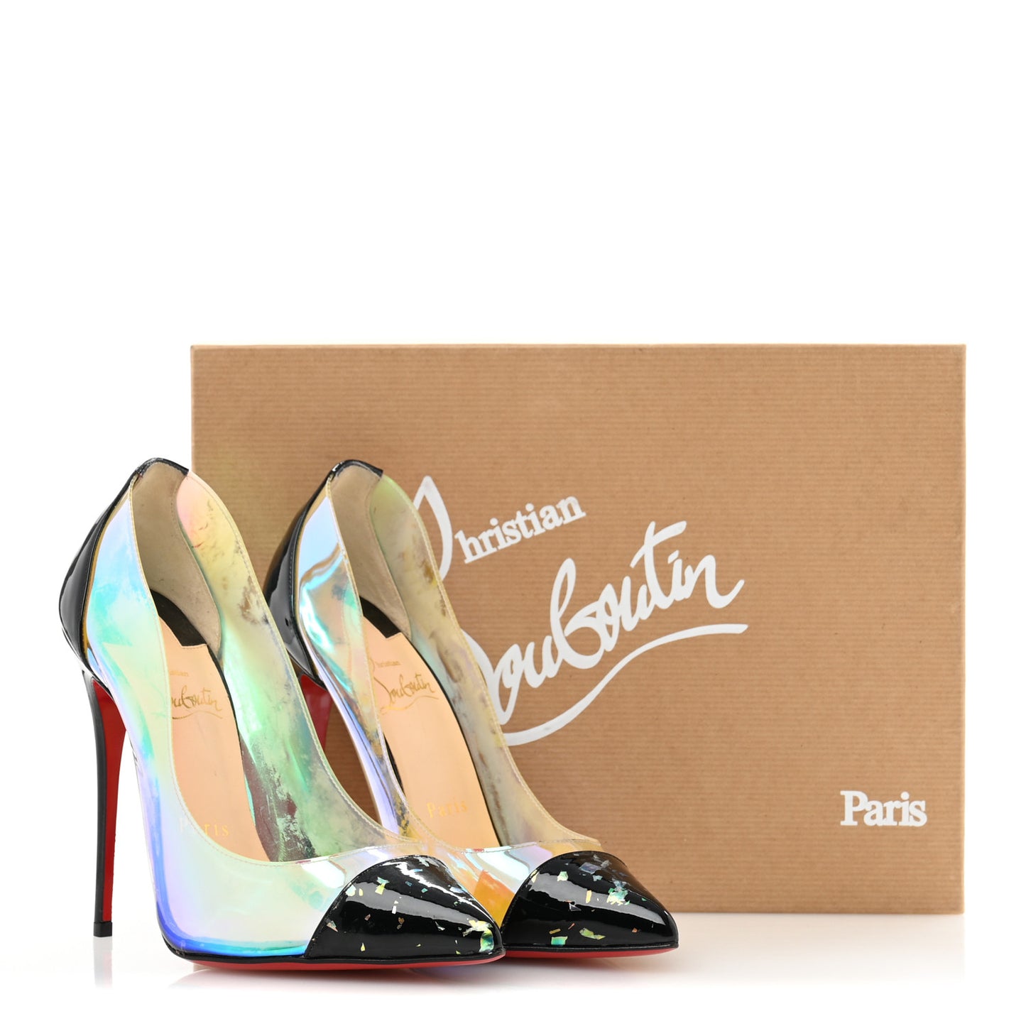 Disco PVC Hologram Debout 120 Pumps 36.5 Black Multicolor