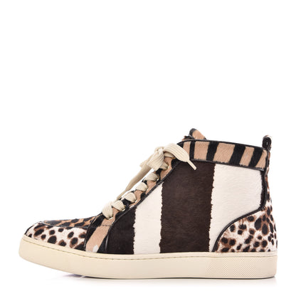 Christian Louboutin Pony Hair Leopard Rantus Orlato Flat Sneakers 38.5 1 of 10