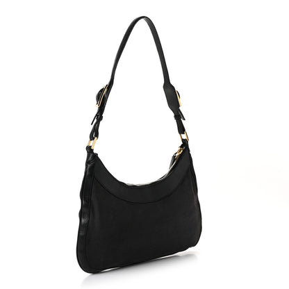 Gucci Canvas Calfskin Jackie O Hobo Black 3 of 10