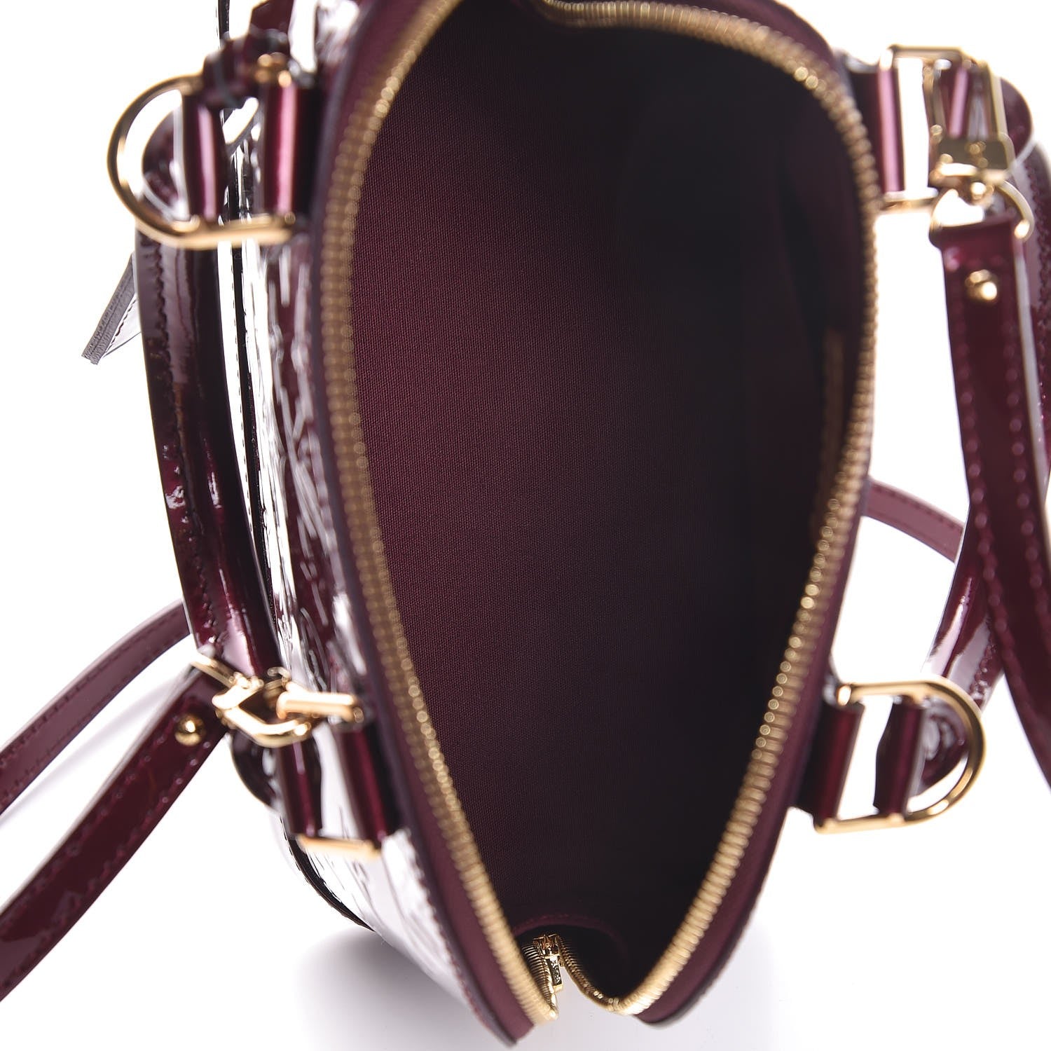 Louis Vuitton Vernis Alma BB Griotte 5 of 8