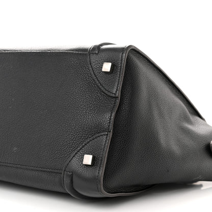 Celine Drummed Calfskin Mini Luggage Black 9 of 11