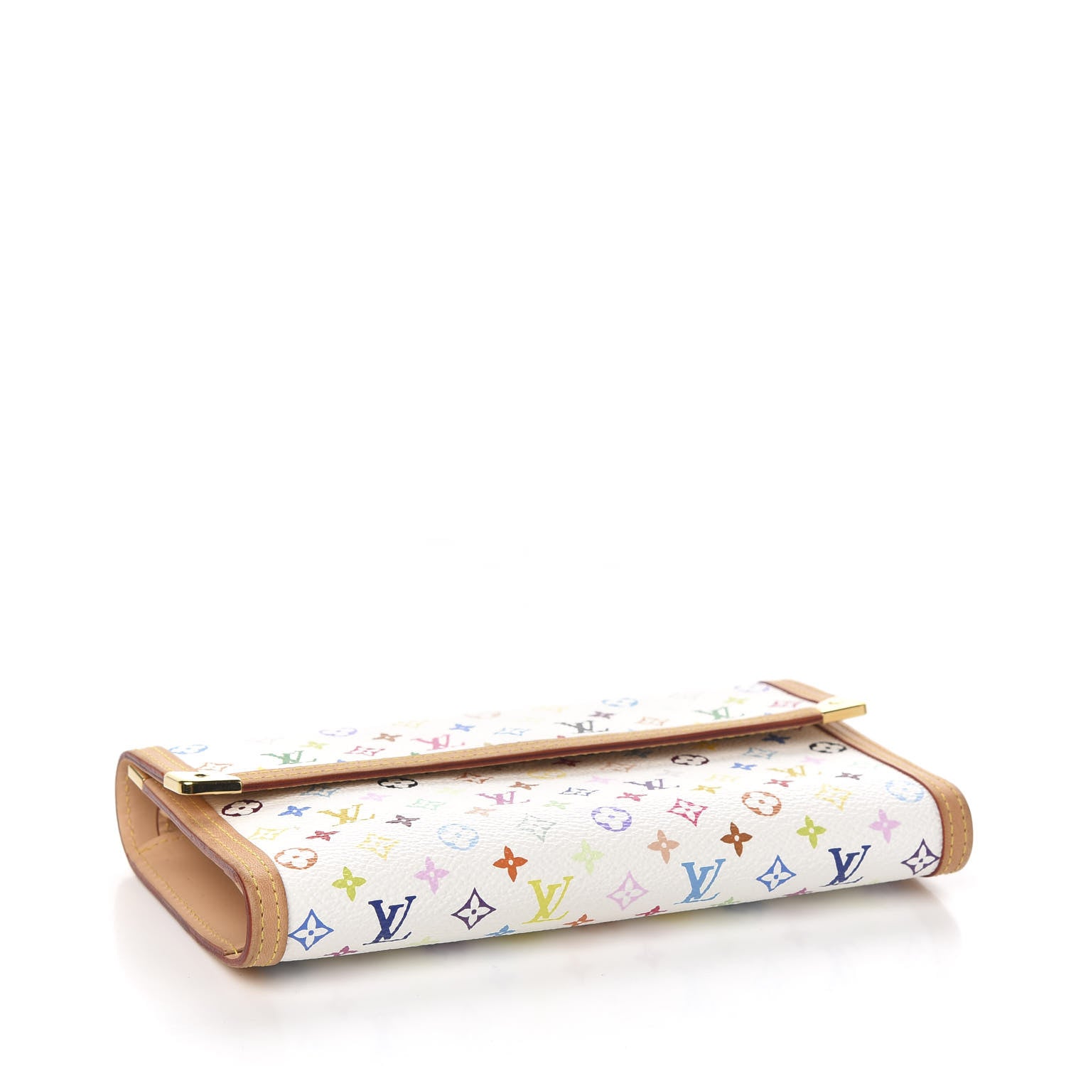 Louis Vuitton Monogram Multicolor Porte Tresor International Wallet White 3 of 6