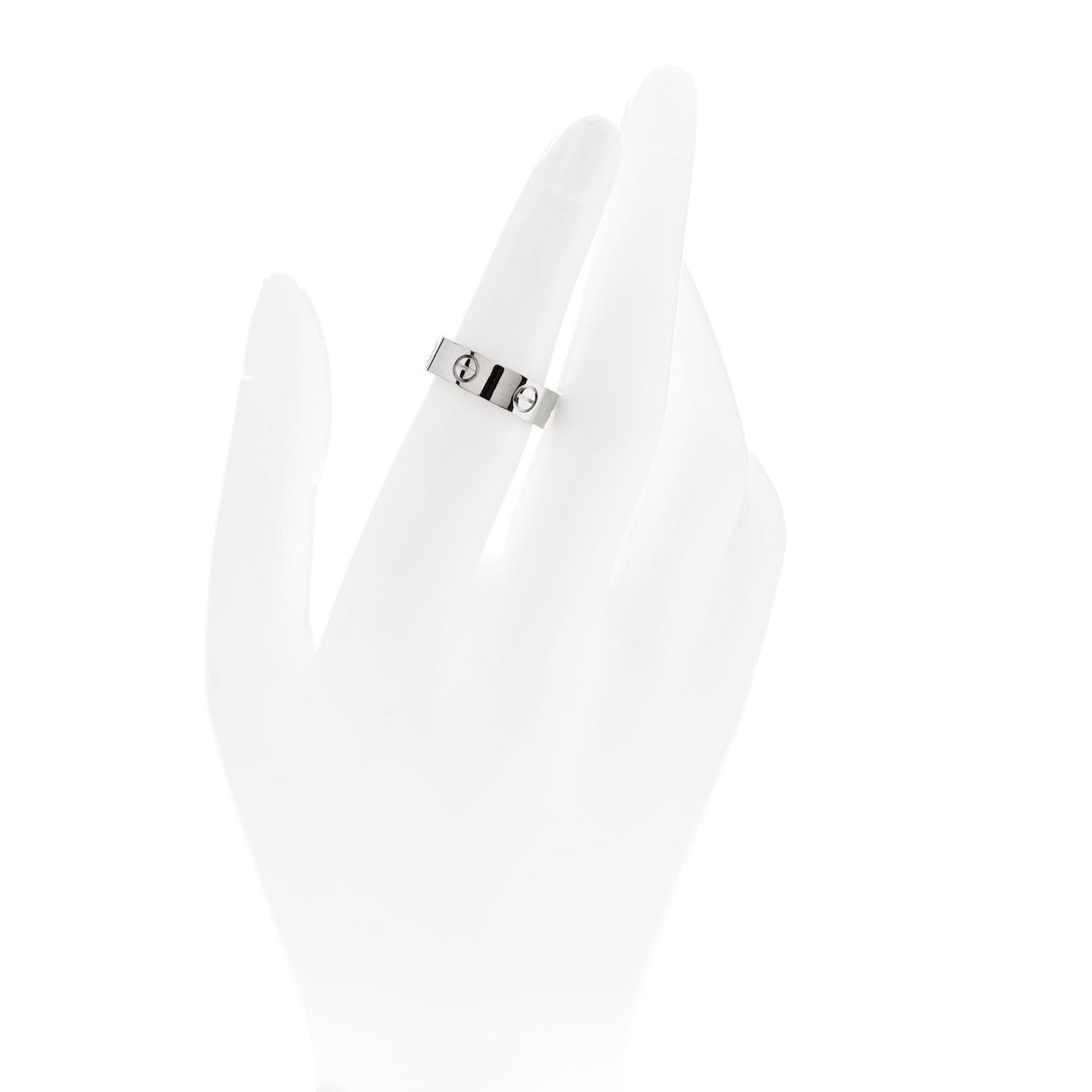18K White Gold 5.5mm LOVE Ring 51 5.75