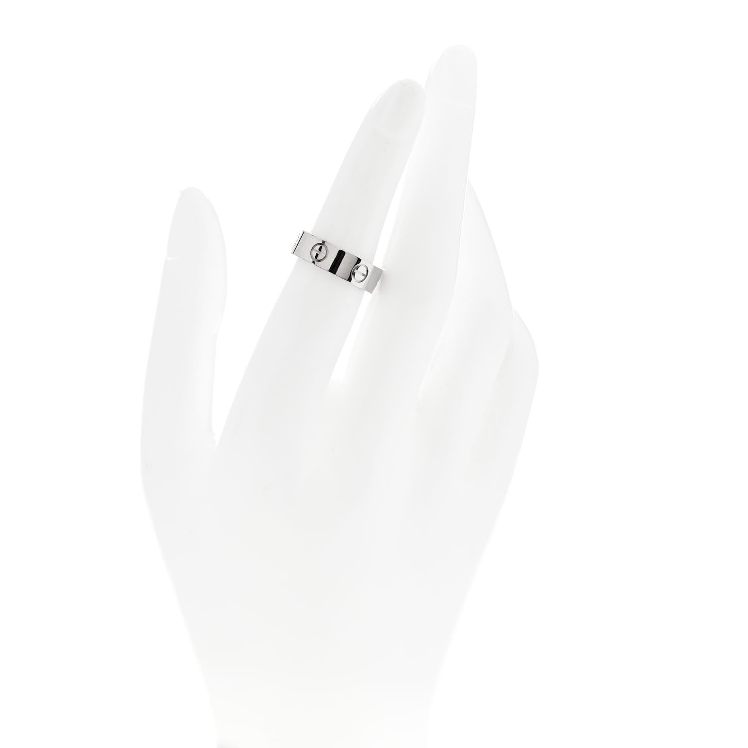 Cartier 18K White Gold 5.5mm LOVE Ring 51 5.75 2 of 4