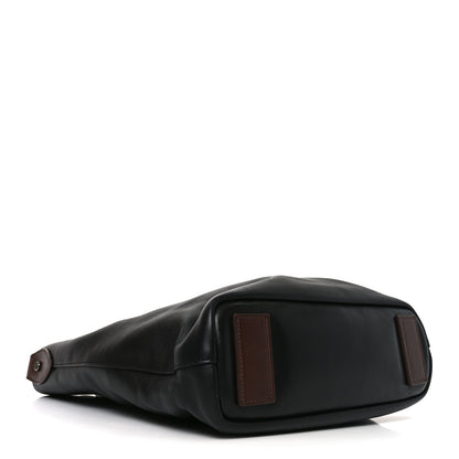 Saint Laurent Calfskin Ring Tote Black Brown 4 of 10