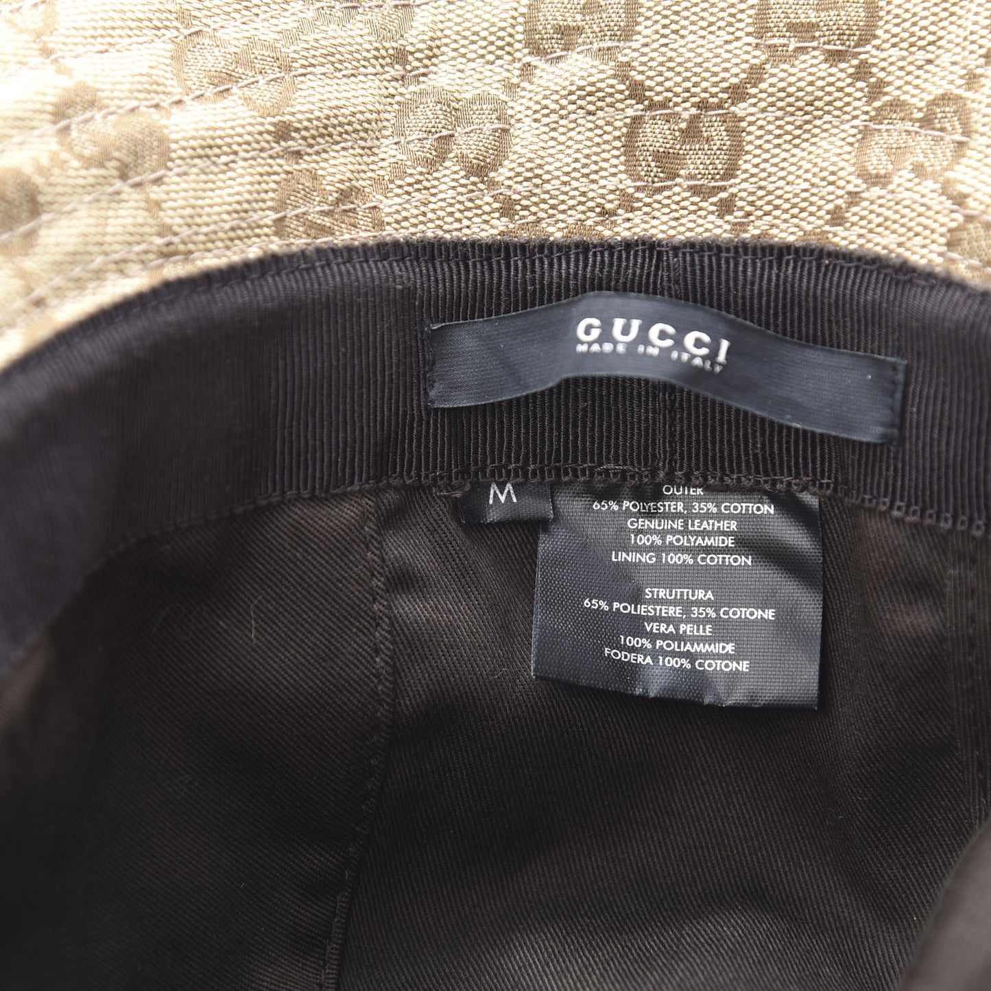 Monogram Web Bucket Hat M Brown