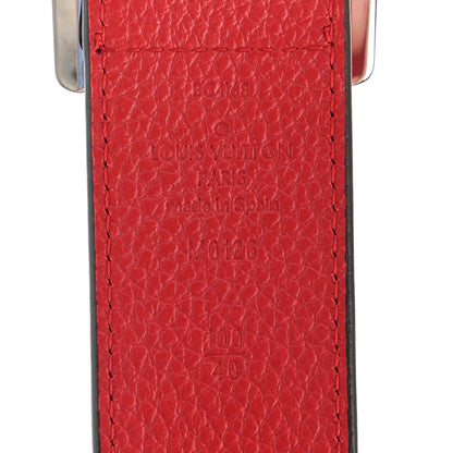 Louis Vuitton Taurillon 40mm Logo Reversible Belt 100 40 Blue Red 3 of 4