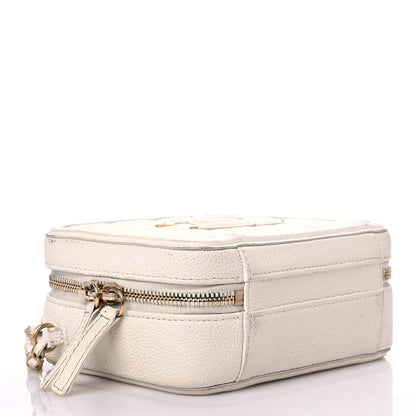 Chanel Caviar Quilted Small CC Filigree Vanity Case White 4 of 26