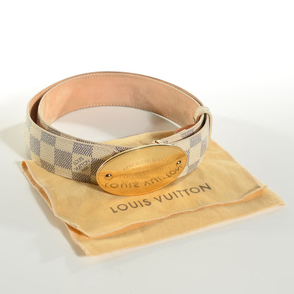 Louis Vuitton Damier Azur Voyage Belt 80 32 4 of 7