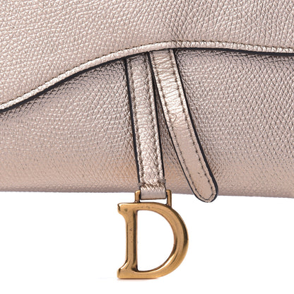 Christian Dior Metallic Calfskin Saddle Chain Wallet Gold 13 of 14