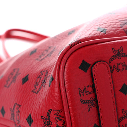 MCM Visetos Medium Liz Reversible Shopper Tote Ruby Red 7 of 19