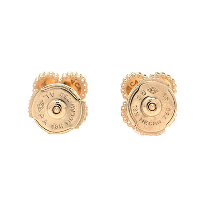 Van Cleef & Arpels 18K Yellow Gold Black Onyx Sweet Alhambra Earrings 3 of 6