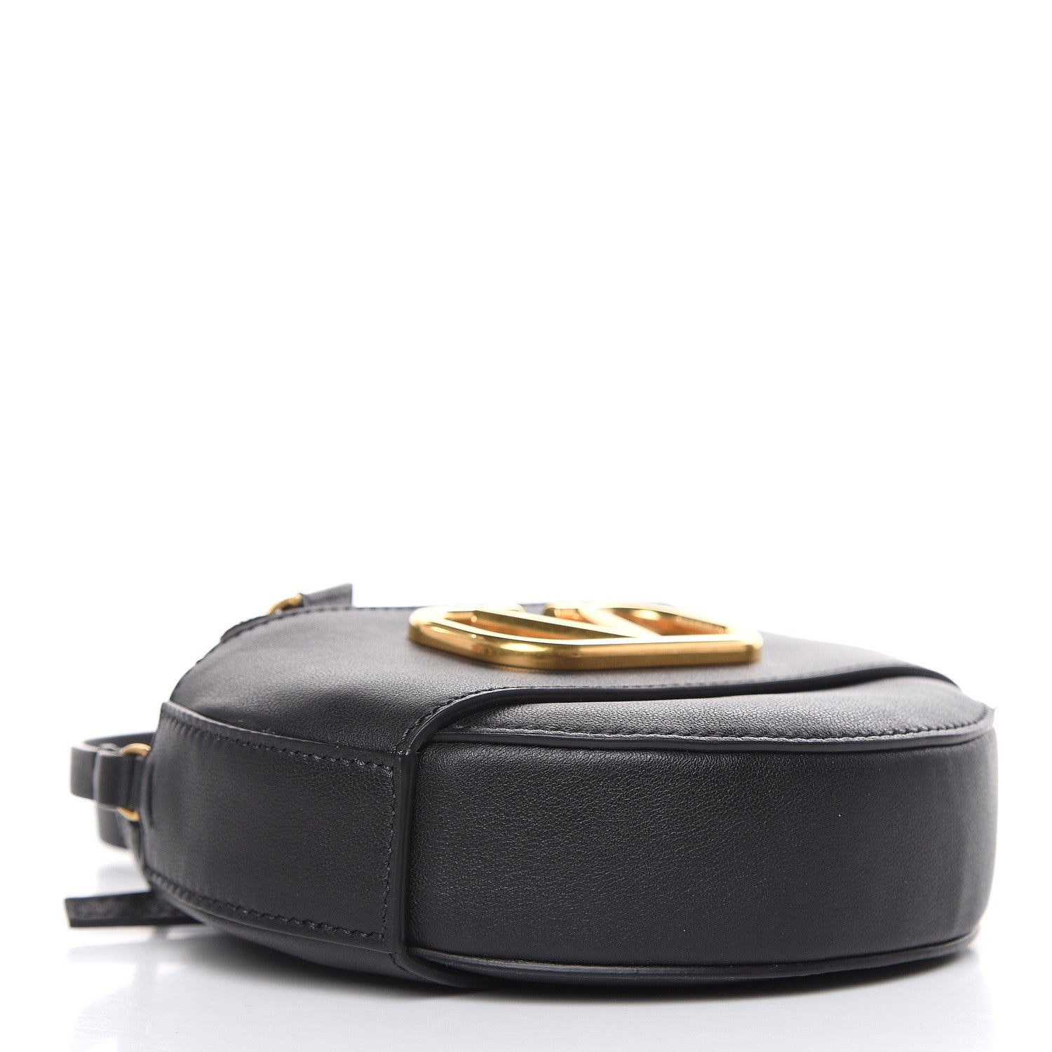Valentino Garavani Calfskin VLogo Round Crossbody Bag Black 4 of 10