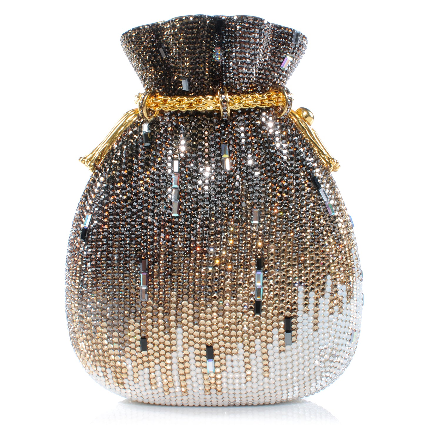 Swarovski Crystal Igloo Pattern Pouch Minaudiere Evening Bag