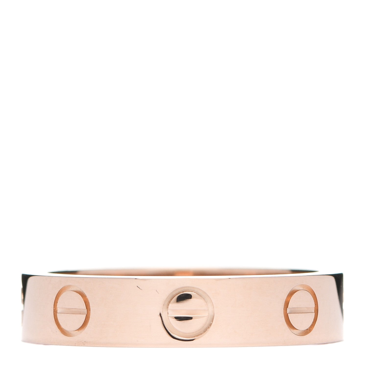 Cartier 18K Pink Gold Diamond 4mm LOVE Wedding Band Ring 49 4.75 3 of 5
