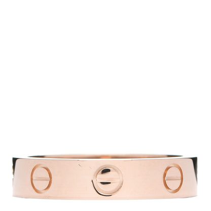 Cartier 18K Pink Gold Diamond 4mm LOVE Wedding Band Ring 49 4.75 3 of 5