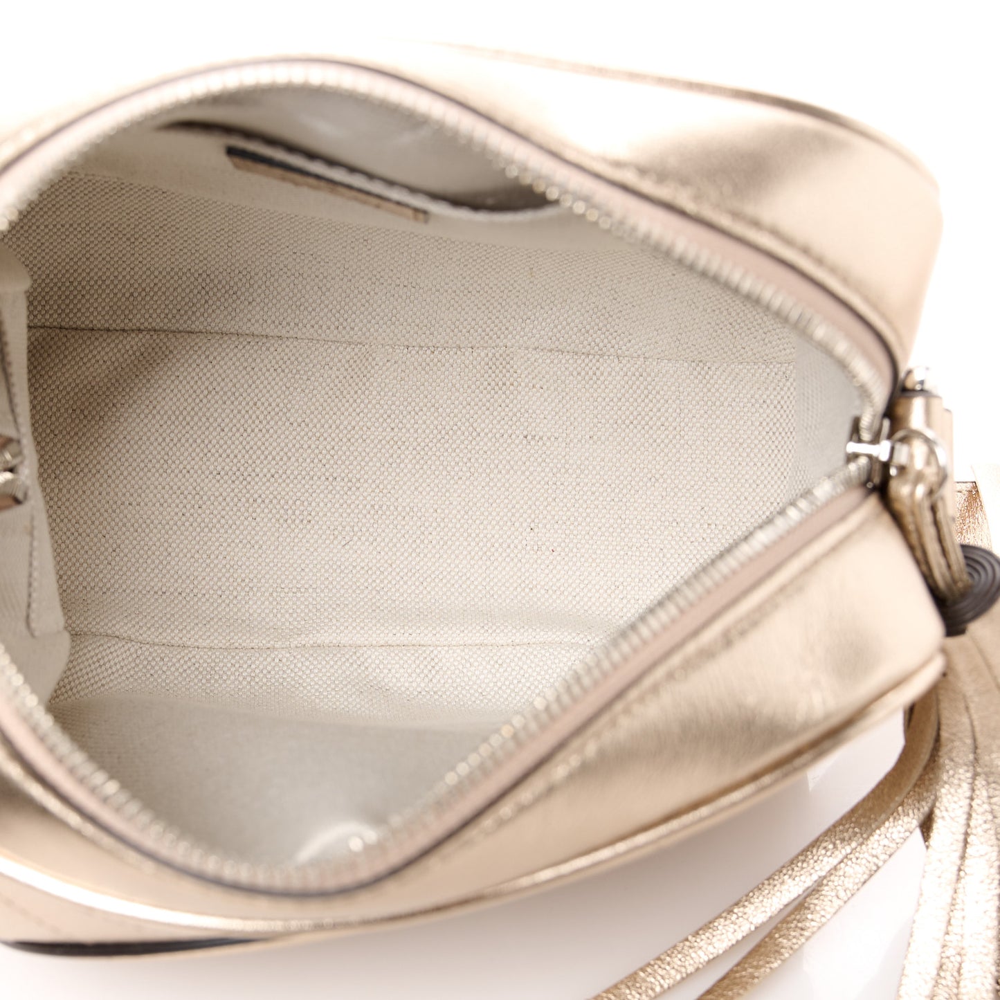 Metallic Sakai Be Green Calfskin Diagonal Stitched Small Blondie Shoulder Bag Golden Beige