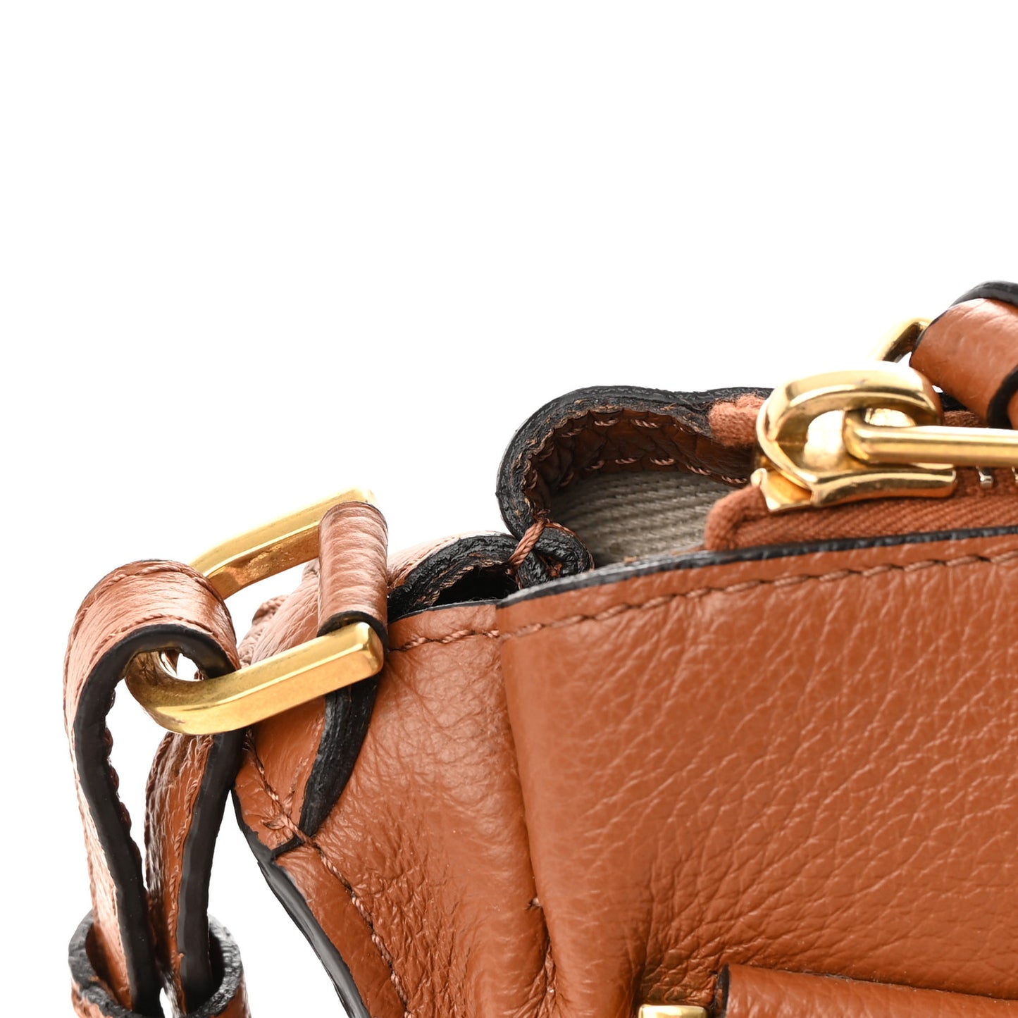 Calfskin Small Marcie Satchel Tan