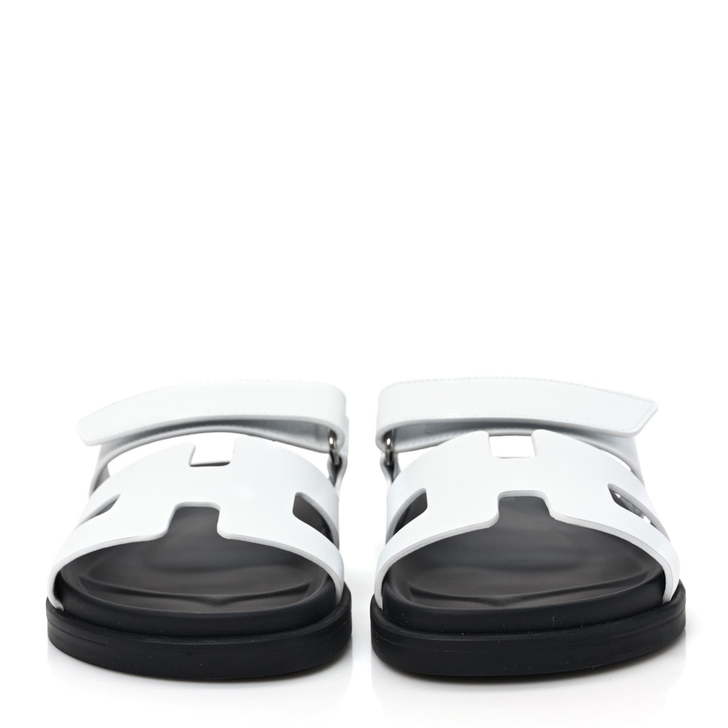 Hermes Calfskin Womens Chypre Sandals 36.5 White 2 of 9