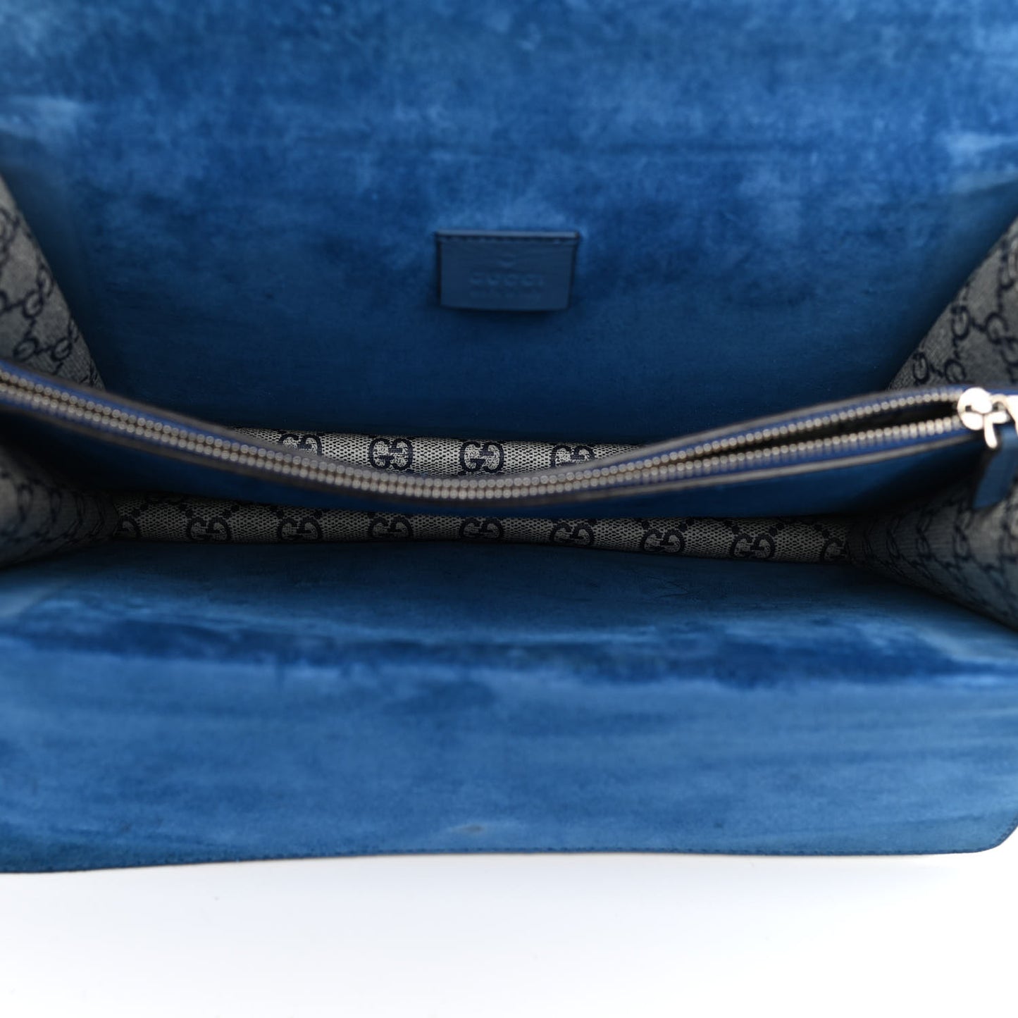GG Supreme Monogram Blooms Medium Dionysus Shoulder Bag Beige Navy Vintage Blue