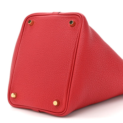 Hermes Taurillon Clemence Picotin Lock 18 PM Rouge Grenat 9 of 10