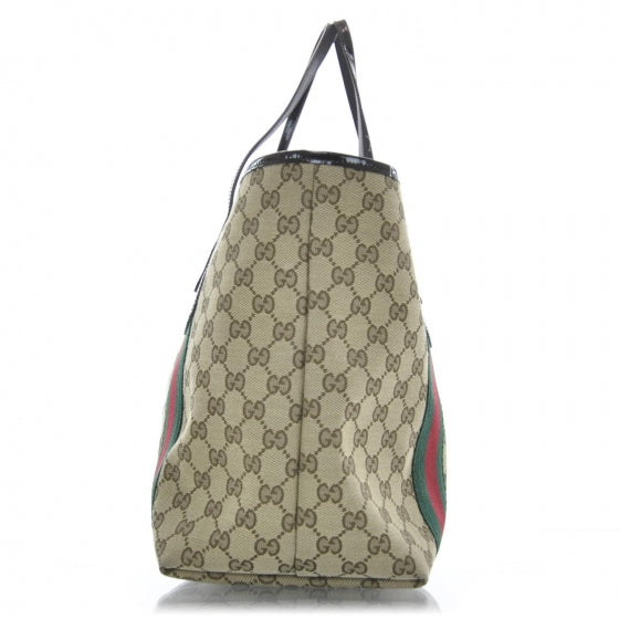 Gucci Monogram Web Large Jolie Tote Brown 4 of 9