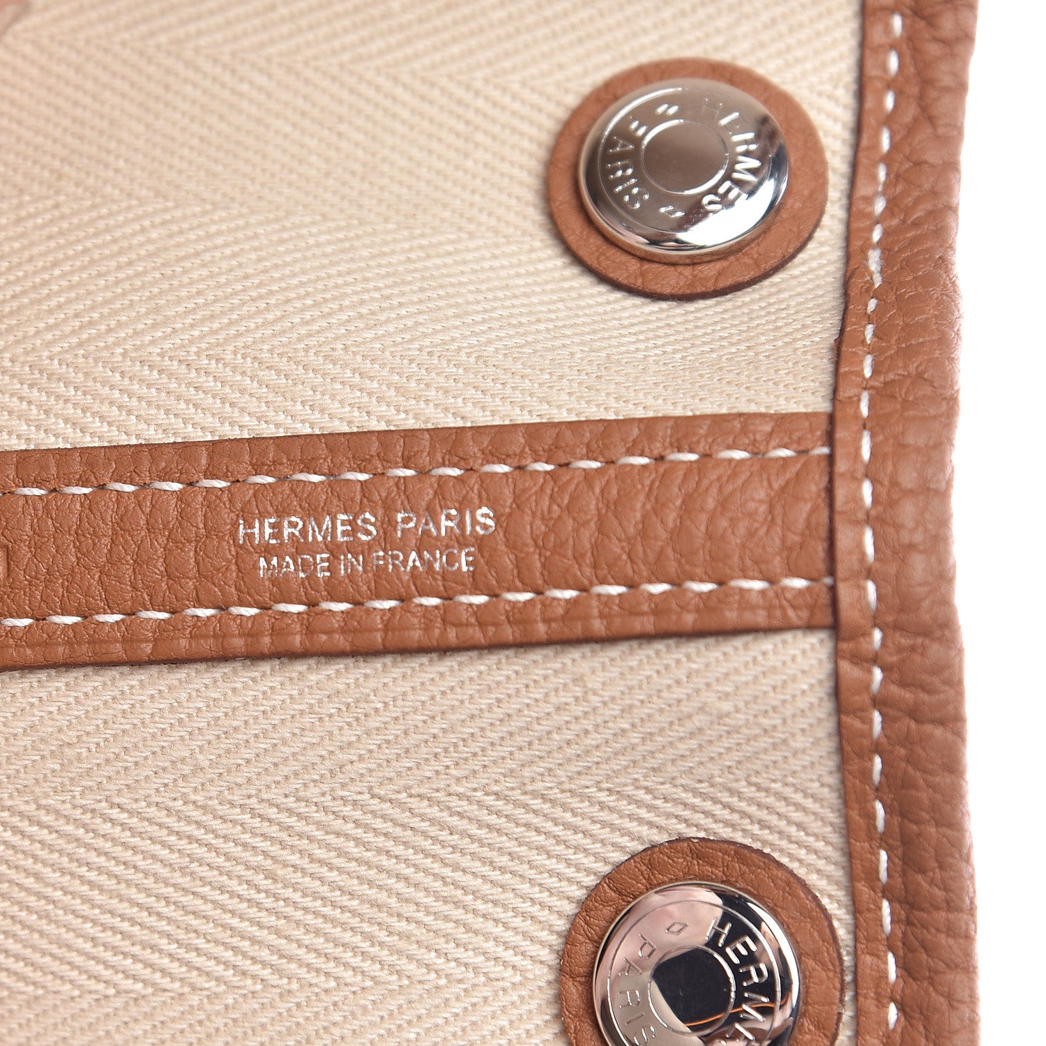 Hermes Grand Chevron Weave Negonda Garden Party 30 TPM Tote Craie Gold 8 of 11