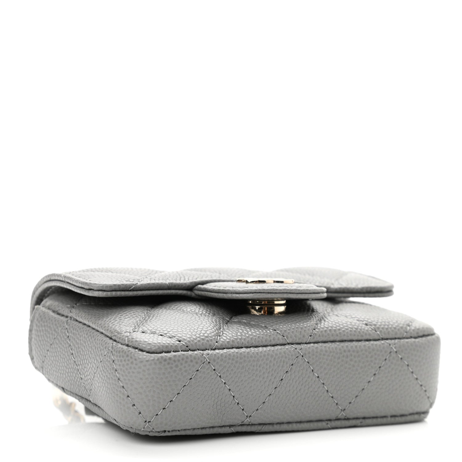 Chanel Caviar Quilted Mini Chain Belt Bag Grey 4 of 12
