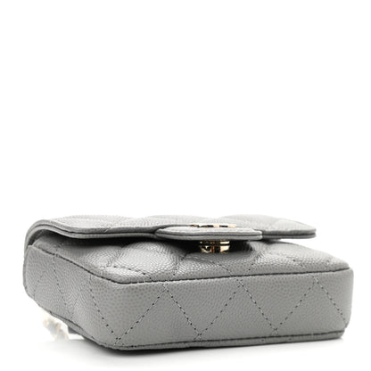 Chanel Caviar Quilted Mini Chain Belt Bag Grey 4 of 12