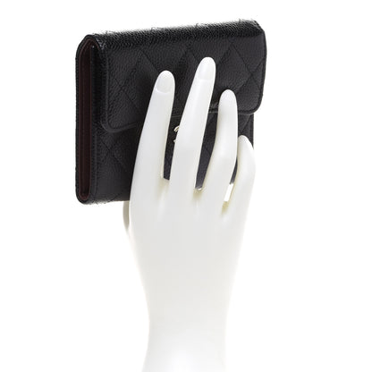 Chanel Caviar Quilted Compact Flap Wallet Black 2 of 10