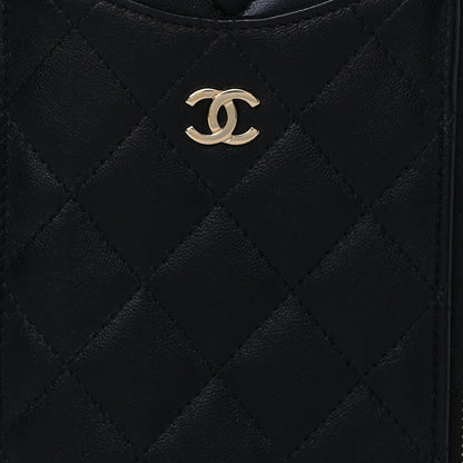 Chanel Lambskin Quilted Classic Flat Wallet Pouch Black 8 of 9