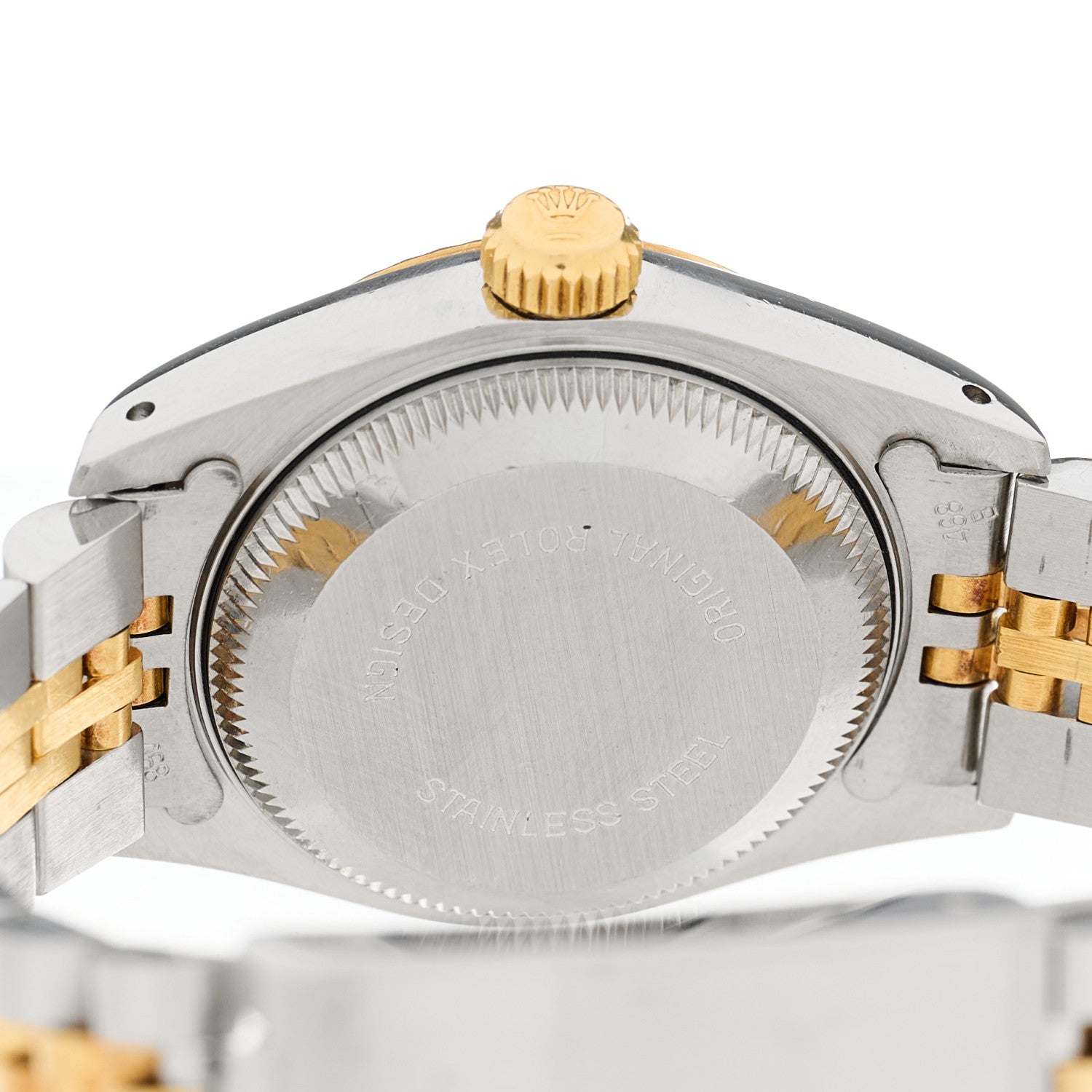 Rolex Stainless Steel 18K Yellow Gold 26mm Oyster Perpetual Datejust Watch White Roman 69173 4 of 4