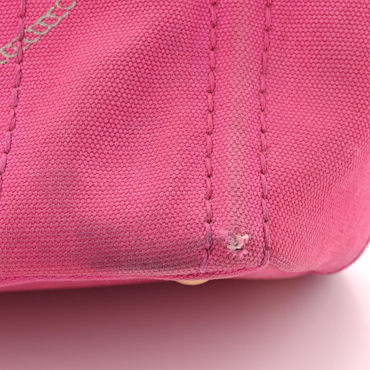 Prada Denim Small Canapa Logo Tote Peonia 15 of 20