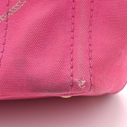 Prada Denim Small Canapa Logo Tote Peonia 15 of 20