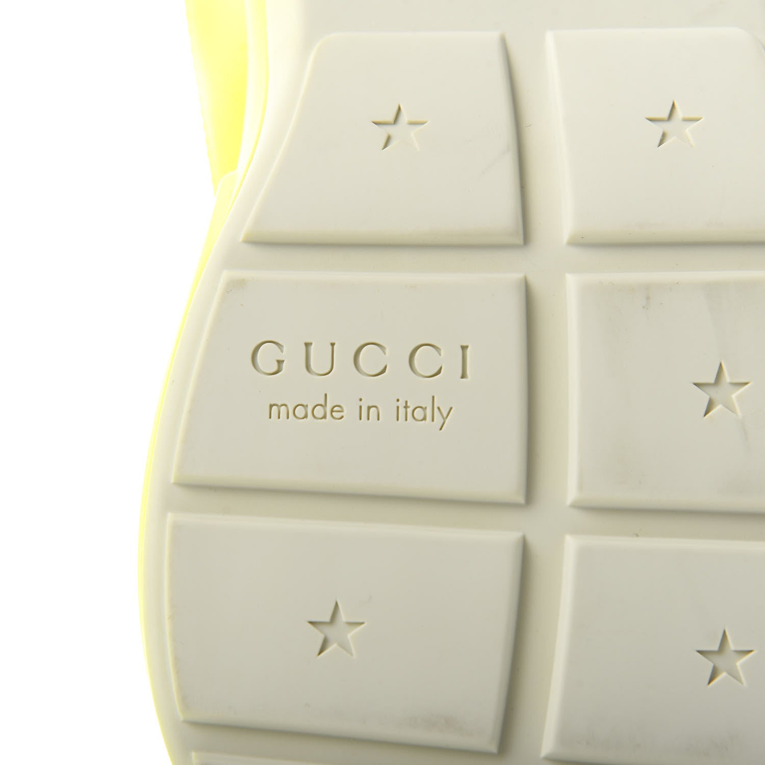 Gucci Calfskin Mens Rhyton Sneakers 10.5 Yellow Fluo 7 of 9