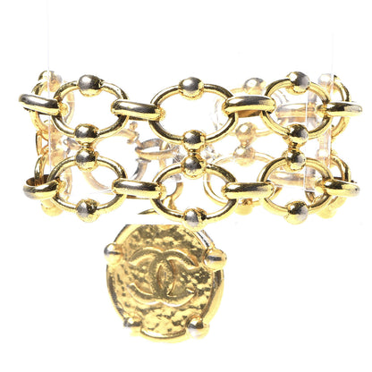 Chanel CC Medallion Chain Bracelet Gold 1 of 6