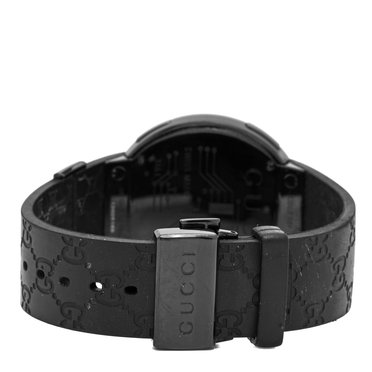 Stainless Steel Rubber 45mm Digital I-Gucci Web Watch Black