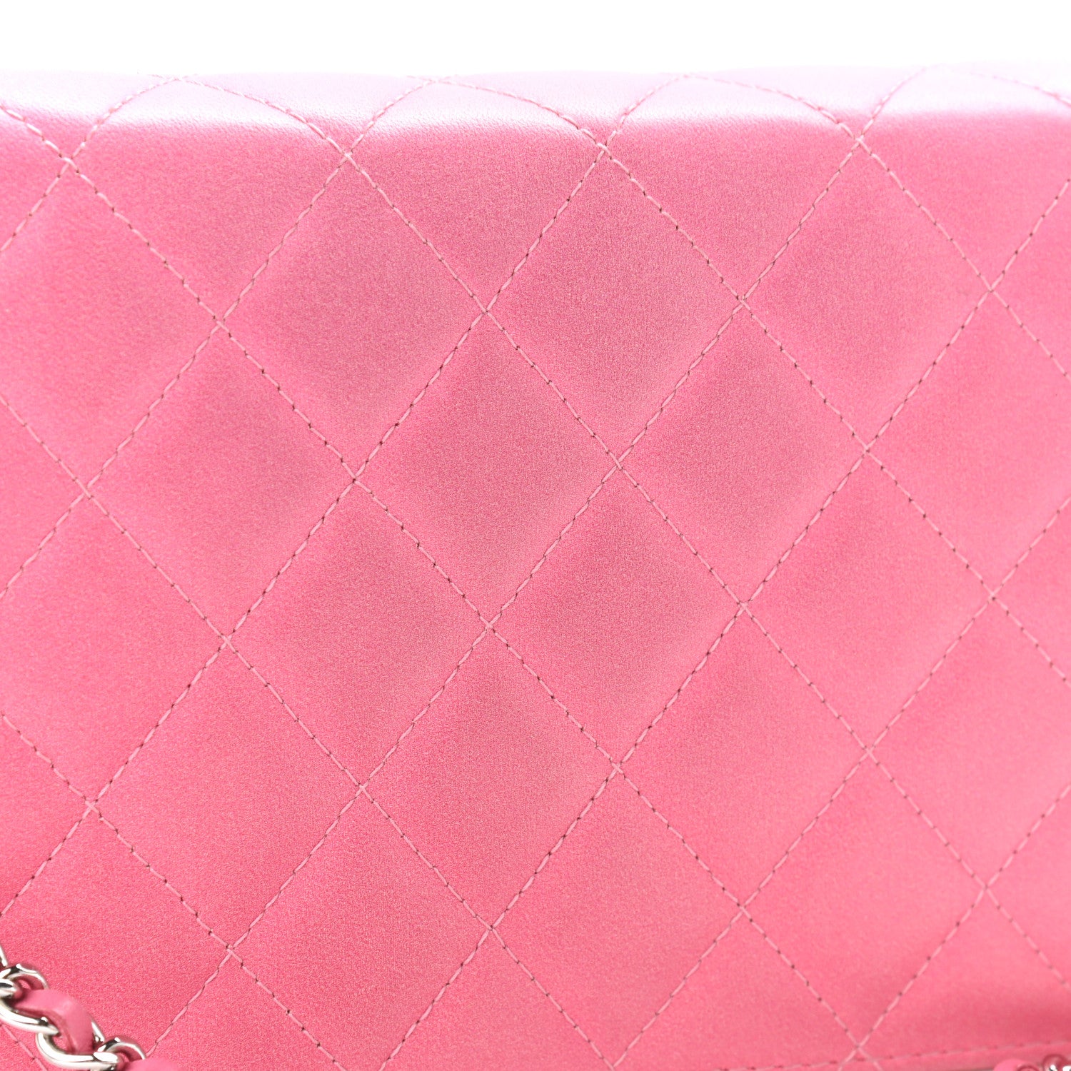 Chanel Faded Lambskin Quilted Zephyr Wallet on Chain WOC Dark Pink 12 of 14