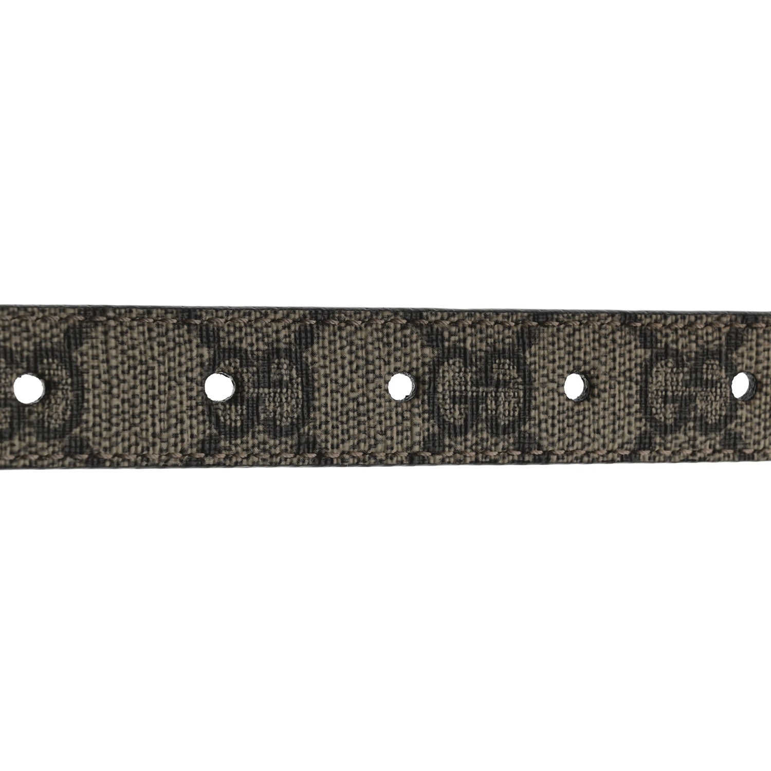 Gucci GG Supreme Monogram Plutone Calfskin Double G Reversible 30mm Belt 85 34 Beige Ebony Black 5 of 7